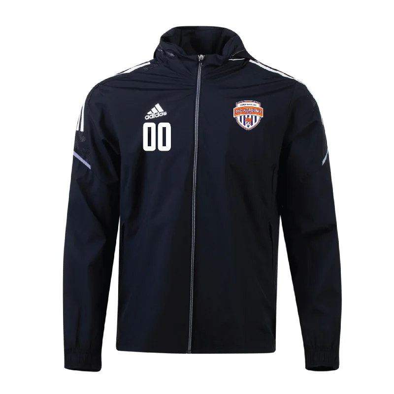 Military Style Jacket for Bold Fashion Statement-Parsippany SC Academy adidas Condivo 21 All Weather Jacket Black/White