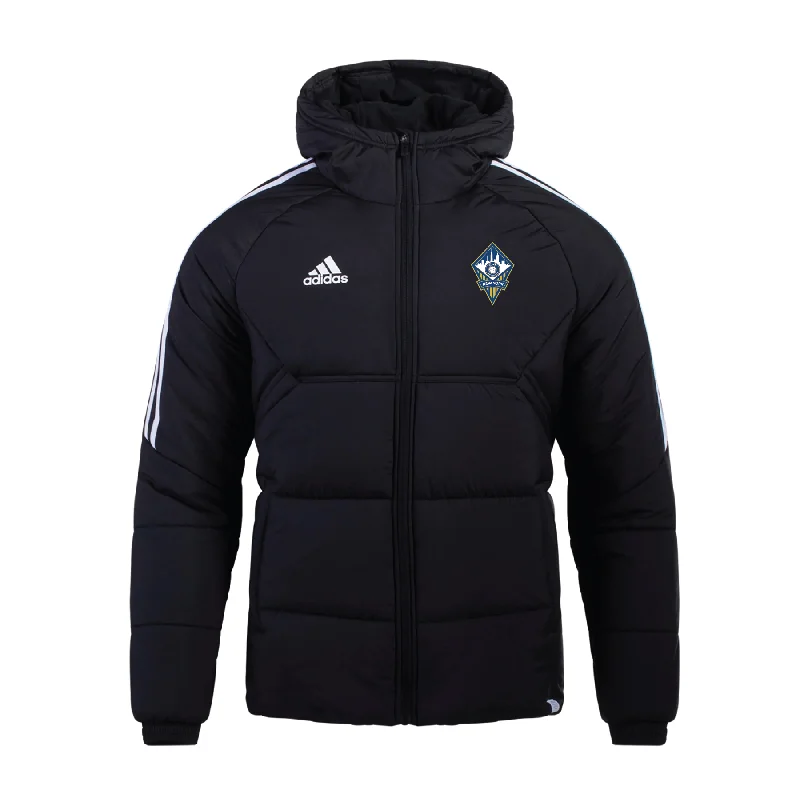 Versatile Zip Jacket for Travel and Leisure-FA Euro New York FAN adidas 2022-24 Winter Jacket (Black)