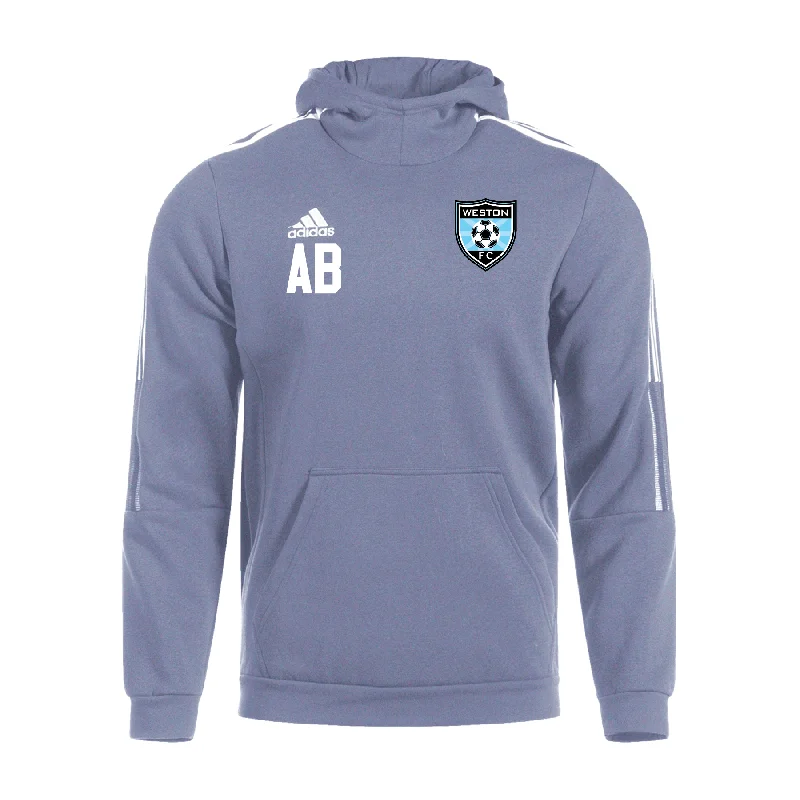 Soft Terry Cloth Hoodie for Relaxed Vibes-Weston FC Boys Premier adidas Tiro 21 Hoodie Grey