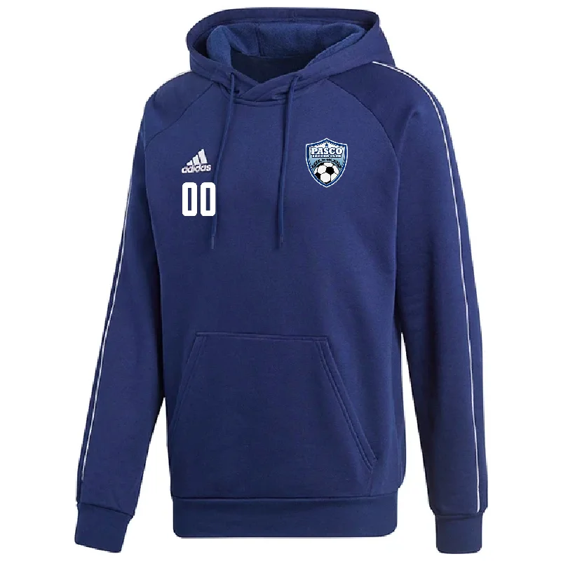 Hoodie with Front Pockets for Practical Wear-PASCO adidas Core 18 Hoodie Navy