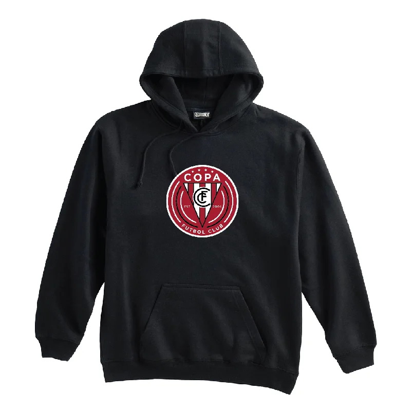 Performance Hoodie for Active Sports and Fitness-FC Copa (Logo) Pennant Super 10 Hoodie Black