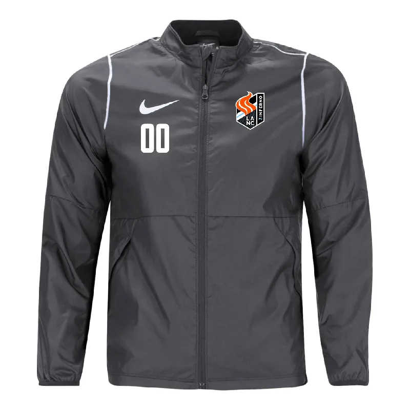 Reflective Jacket for Night Running and Safety-Lancaster Inferno Nike Park 20 Rain Jacket Grey