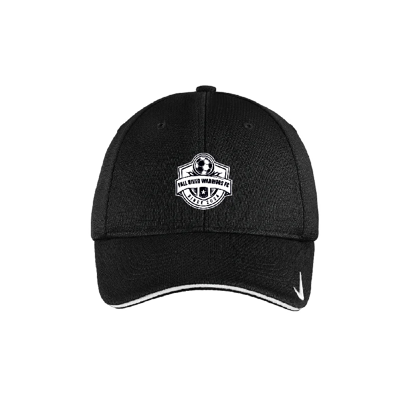 Premium Leather Hat for Luxury Look-Fall River Warriors FC Nike Dri-FIT Mesh Swoosh Flex Cap Black