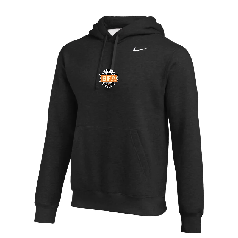 Warm Wool Hoodie for Cold Weather Protection-BFA FAN (Patch) Nike Club Hoodie Black