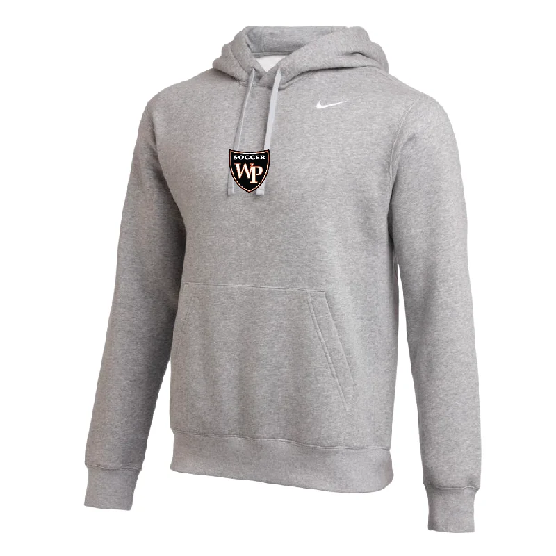 Trendy Oversized Pullover Hoodie for Relaxed Style-William Paterson University Nike Club Hoodie Grey