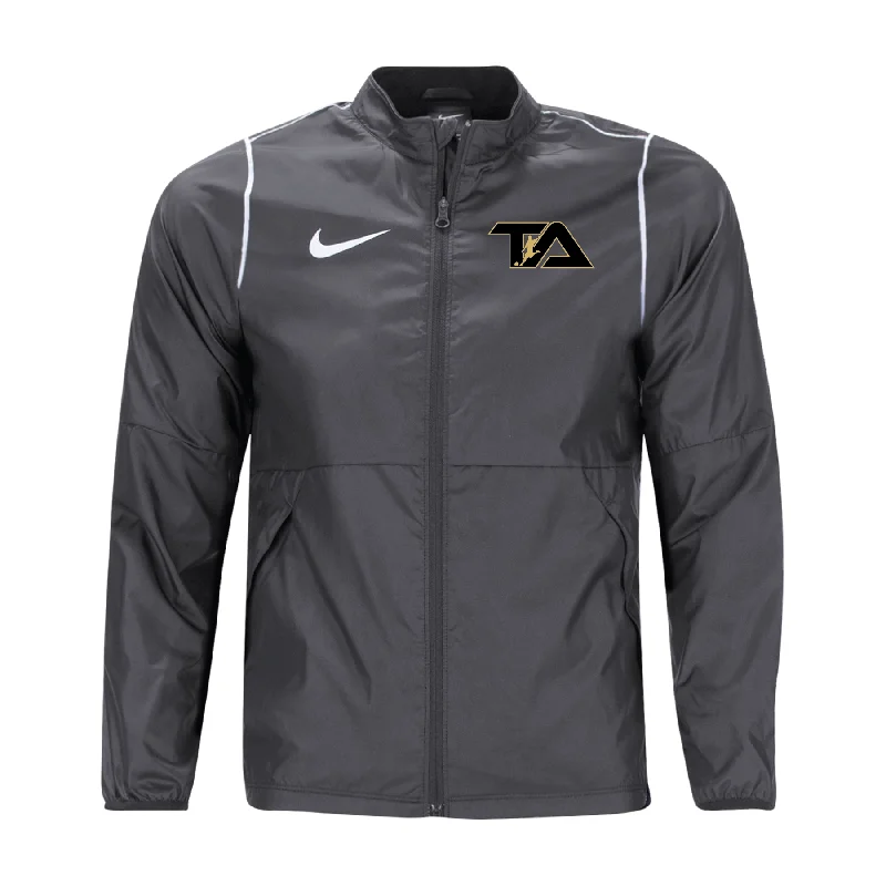 Athletic Zip-Up Jacket for Workout Gear-Tech Academy Nike Park 20 Rain Jacket Grey