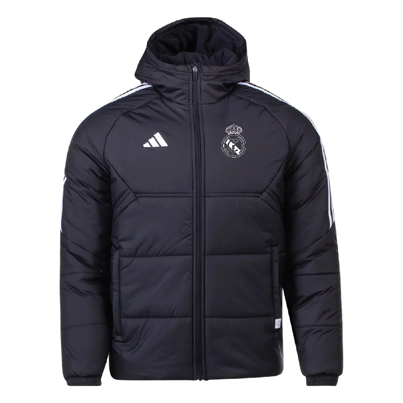 Retro Varsity Jacket for Athletic Style-Men's adidas Real Madrid Winter Jacket