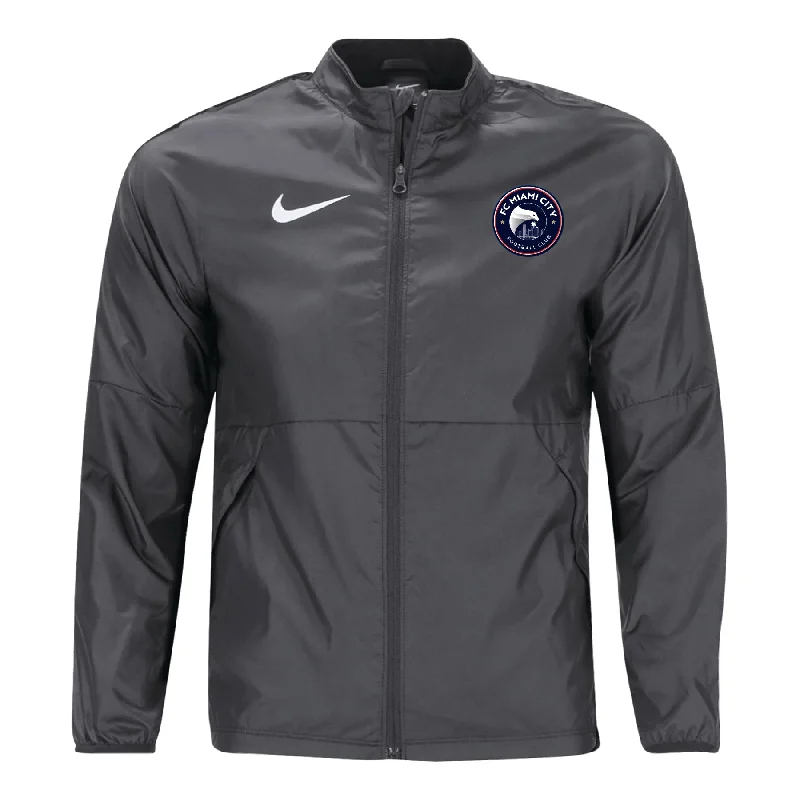 Wool Blend Coat Jacket for Professional Appeal-FC Miami Fan Nike Park 20 Rain Jacket Grey