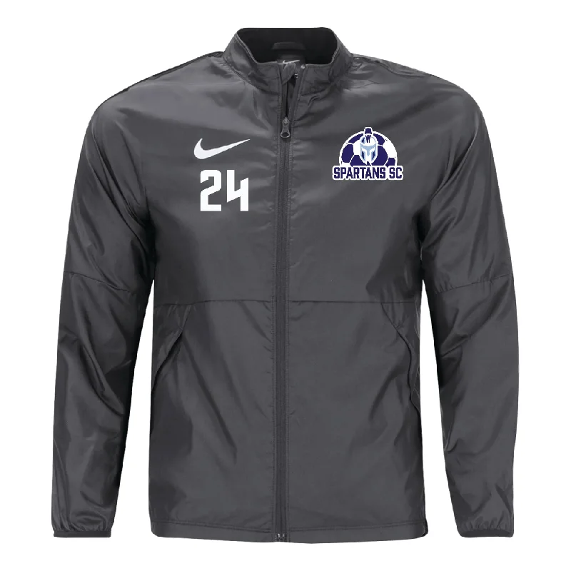 Trendy Sherpa Fleece Jacket for Cold Weather-Spartans SC Nike Park 20 Rain Jacket Grey