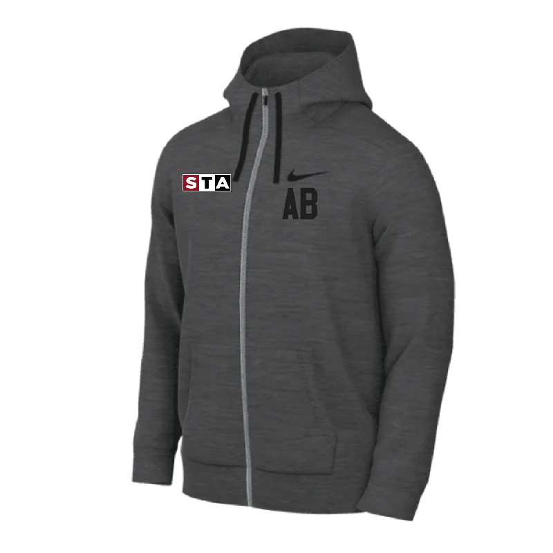 Personalized Hoodie for Custom Style-STA Mount Olive Premier Nike Fleece Full-Zip Hoodie Grey