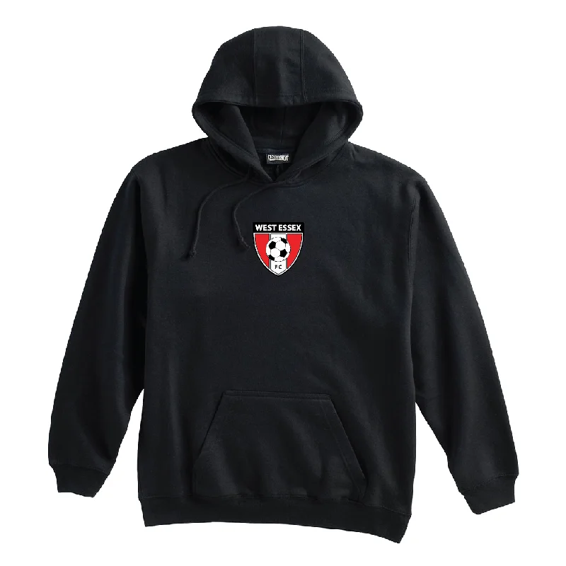 Trendy Tie-Dye Pullover Hoodie for Unique Look-West Essex (Patch) Pennant Super 10 Hoodie Black