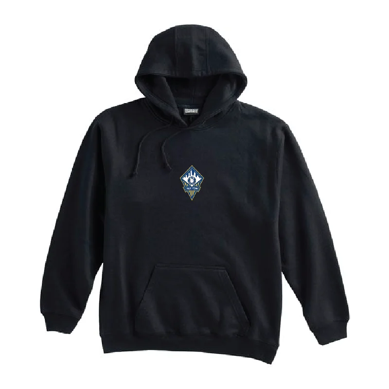 Relaxed Fit Hoodie for Comfortable Wear-FA Euro New York (Patch) Pennant Super 10 Hoodie Black