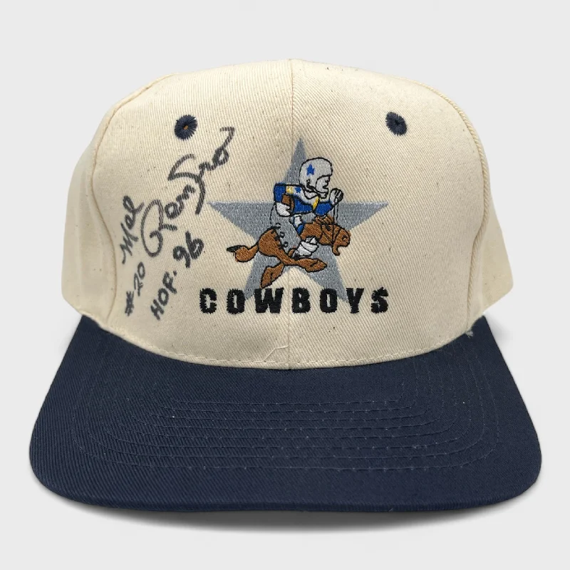 Trendy Wide-Brim Hat for Sun Protection-Vintage Mel Renfro Signed Dallas Cowboys Snapback Hat