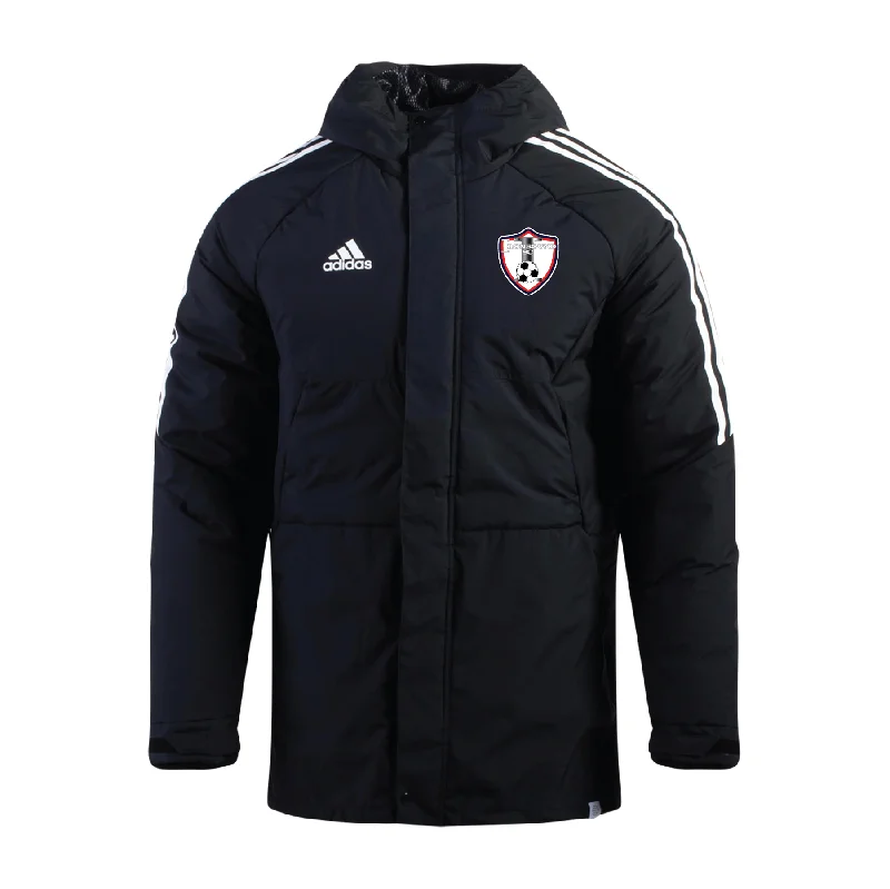 Warm Fleece Jacket for Cold Weather Comfort-Ironbound FAN adidas Condivo 22 Stadium Parka Jacket Black