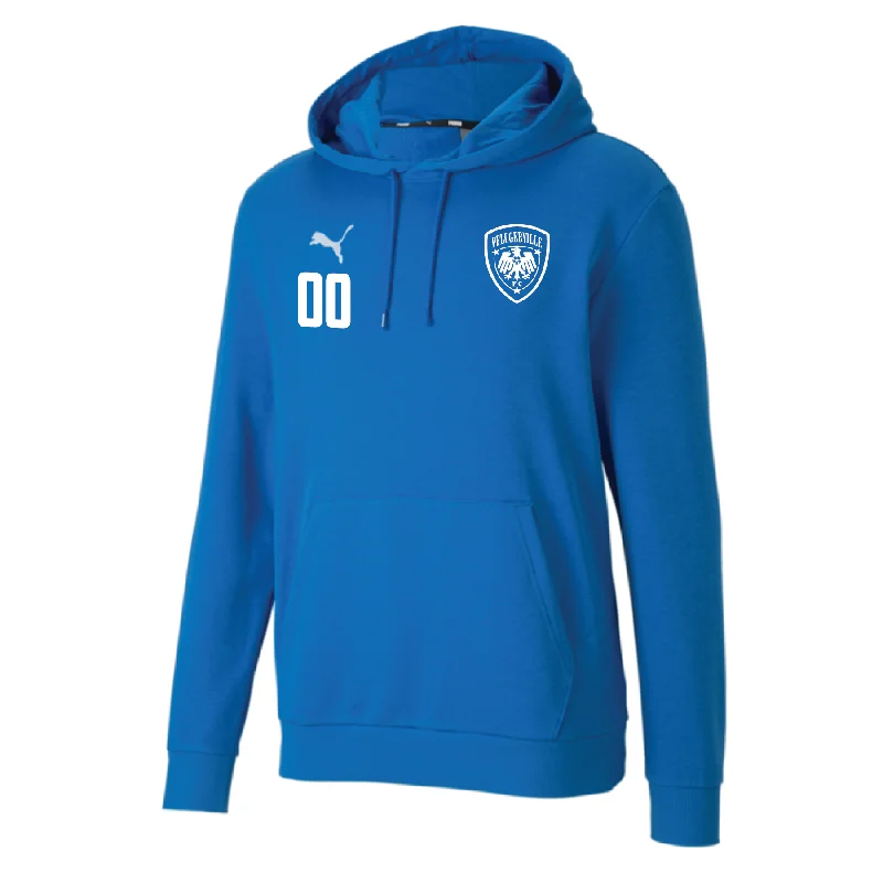 Long Sleeve Hoodie for Extra Warmth-Pflugerville FC Puma Team Goal Casuals Hoodie Electric Blue