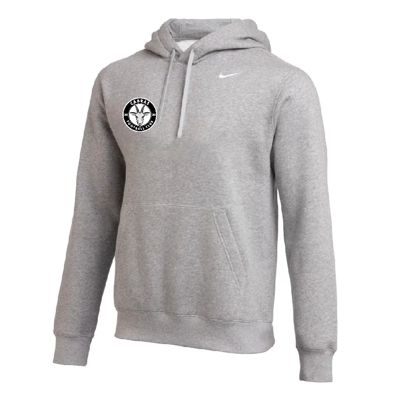 Warm Hooded Jacket for Outdoor Adventures-Cabras FC Nike Club Hoodie Grey