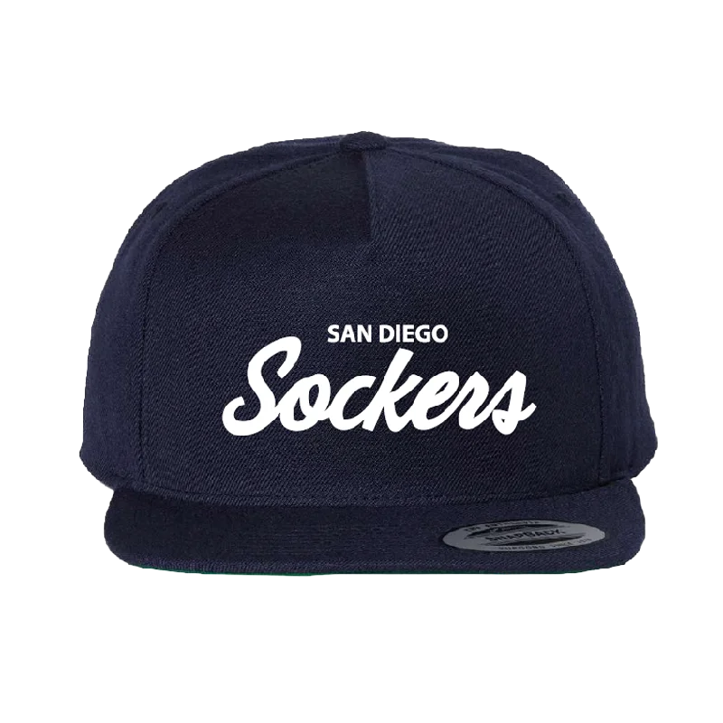 Retro Trucker Hat for Vintage Appeal-SD SOCKERS SNAPBACK HAT (NAVY)