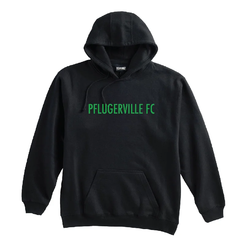 Soft and Breathable Hoodie for All-Day Wear-Pflugerville FC FAN (Club Name) Pennant Super 10 Hoodie Black