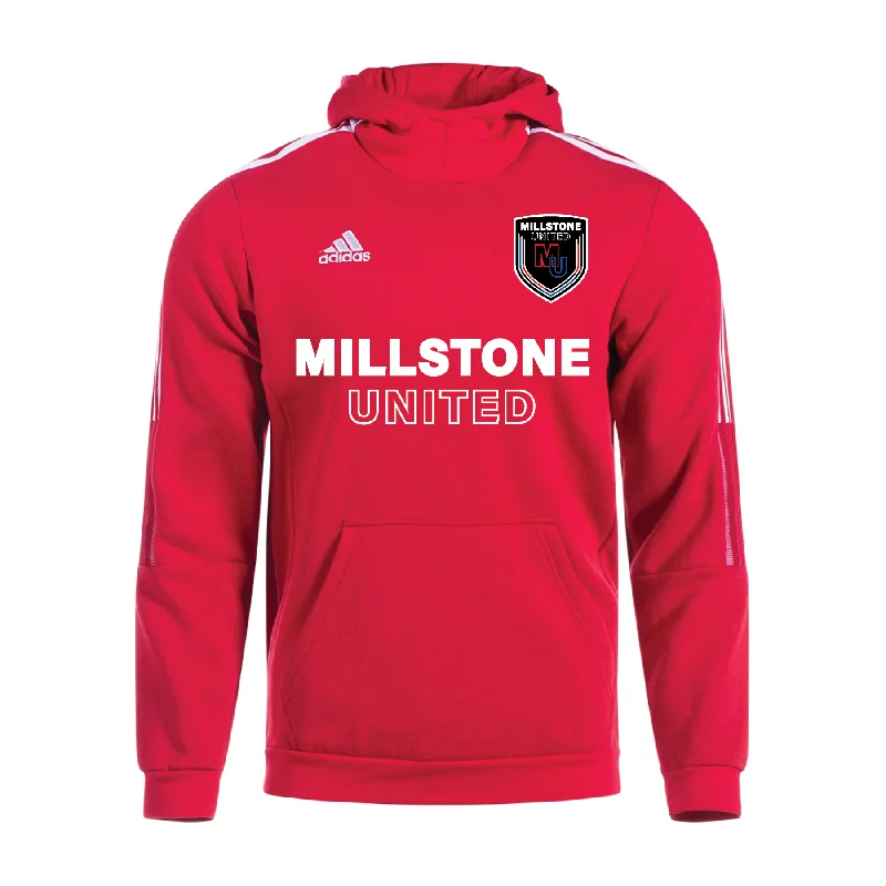 Cool Hoodie with Bold Logos for Statement Style-Millstone United adidas Tiro 21 Hoodie Red