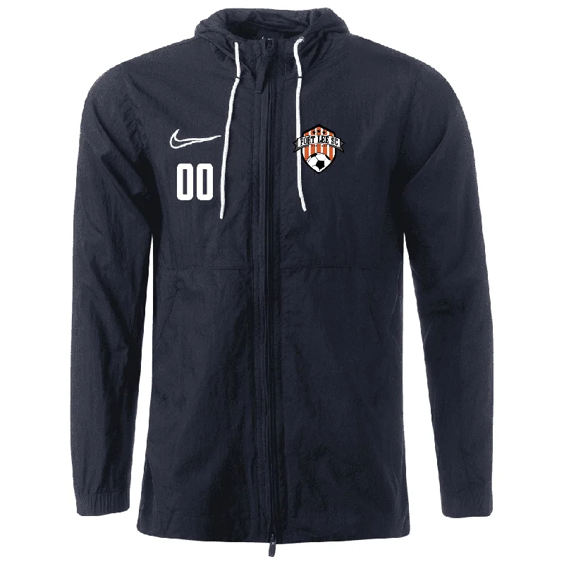 Commuter Jacket for Urban Traveling-Fort Lee Fan Store Nike Academy 19 Rain Jacket Black