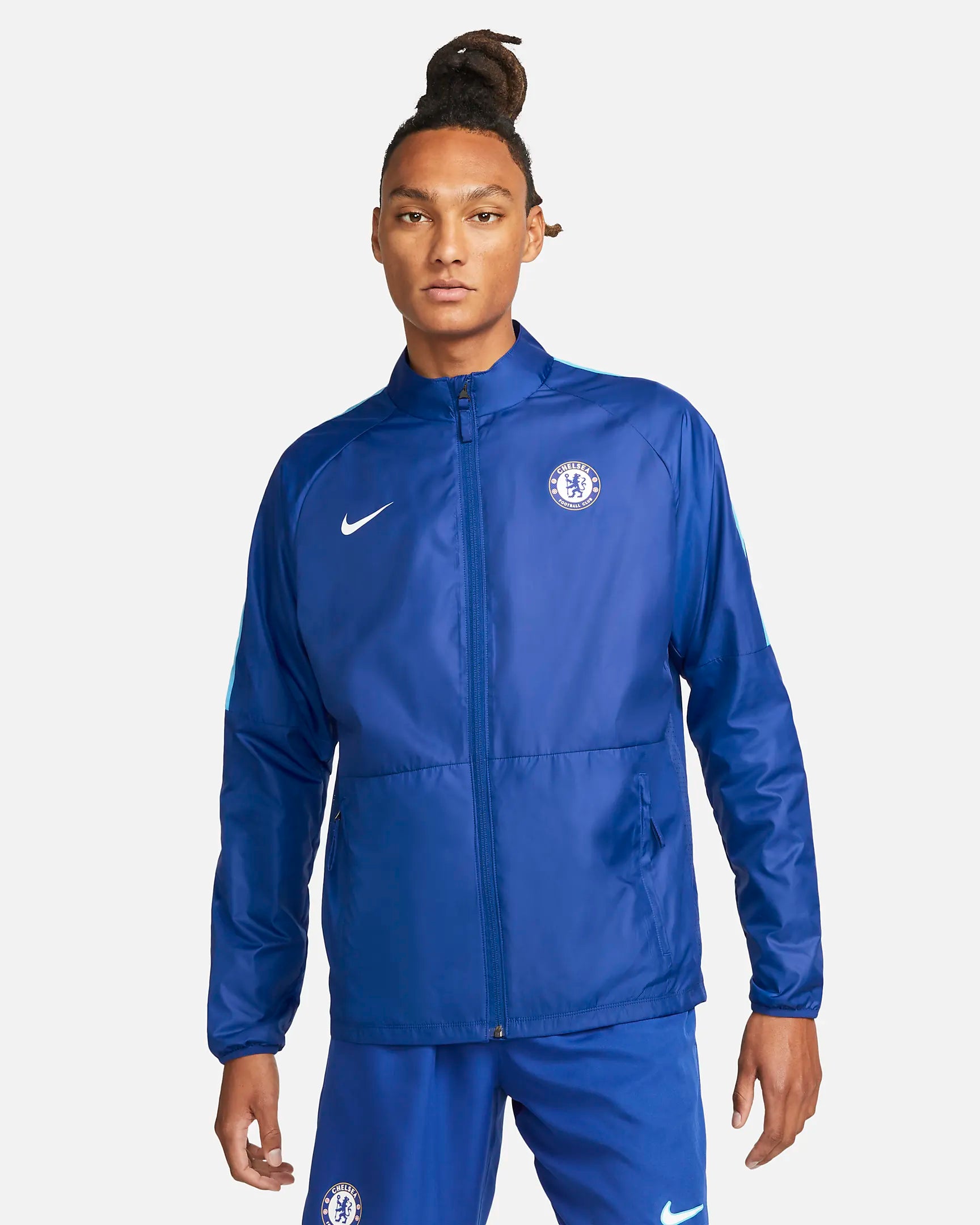 Windproof Jacket for Sports and Hiking-Chelsea FC Repel Academy AWF Men's Soccer Jacket