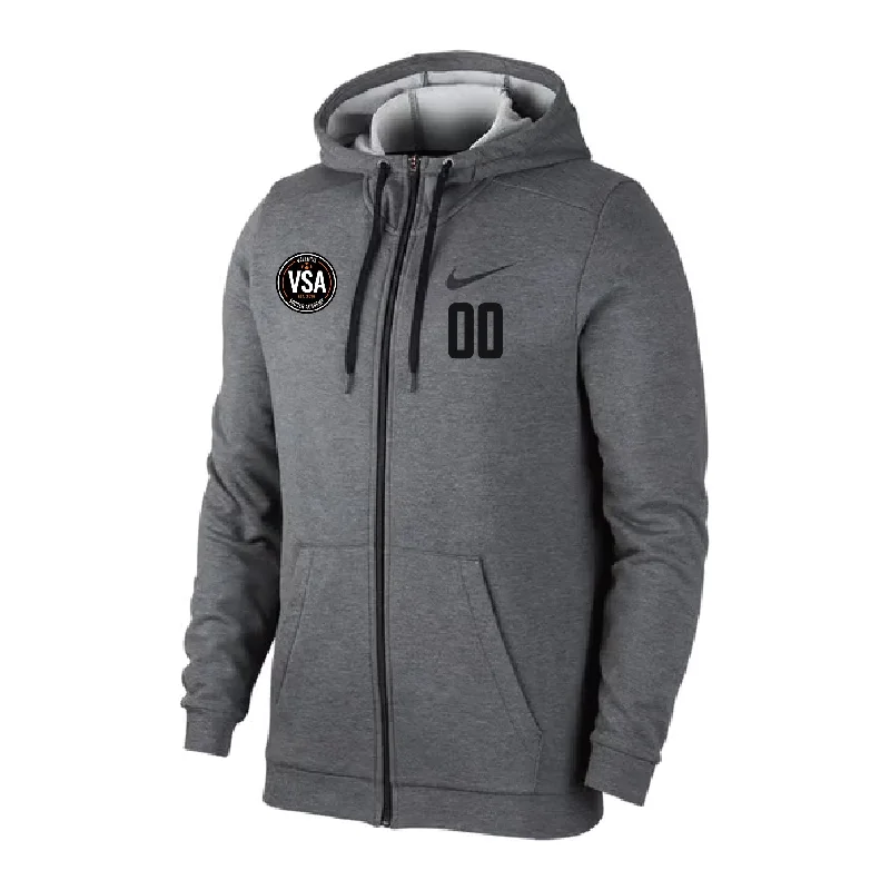 Relaxed Fit Hoodie for Comfortable Wear-Valencia Nike Fleece Full-Zip Hoodie Grey