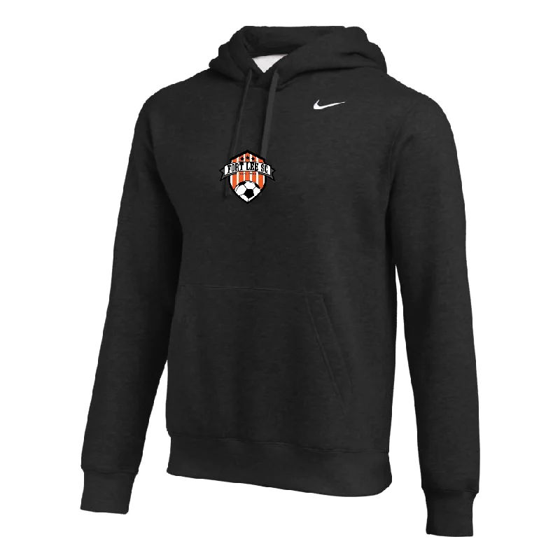 Warm Knit Hoodie for Layering on Cold Days-Fort Lee SC FAN (Patch) Nike Club Hoodie Black