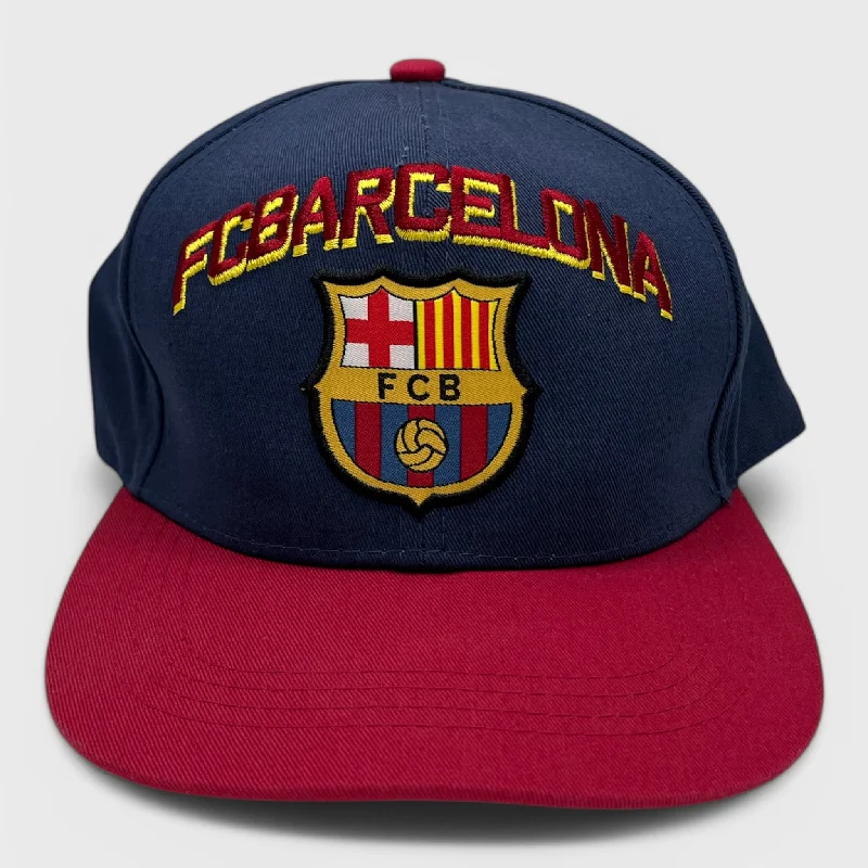 Classic Baseball Cap with Embroidered Logo-FC Barcelona Snapback Hat