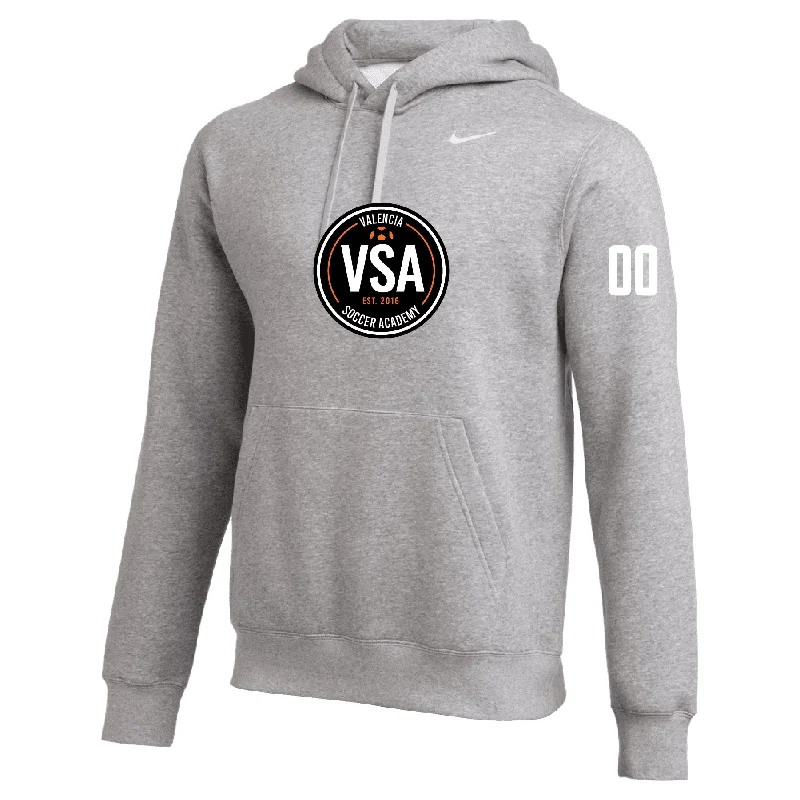 Athletic Zip Hoodie for Gym and Sports-Valencia Nike Club Hoodie Grey