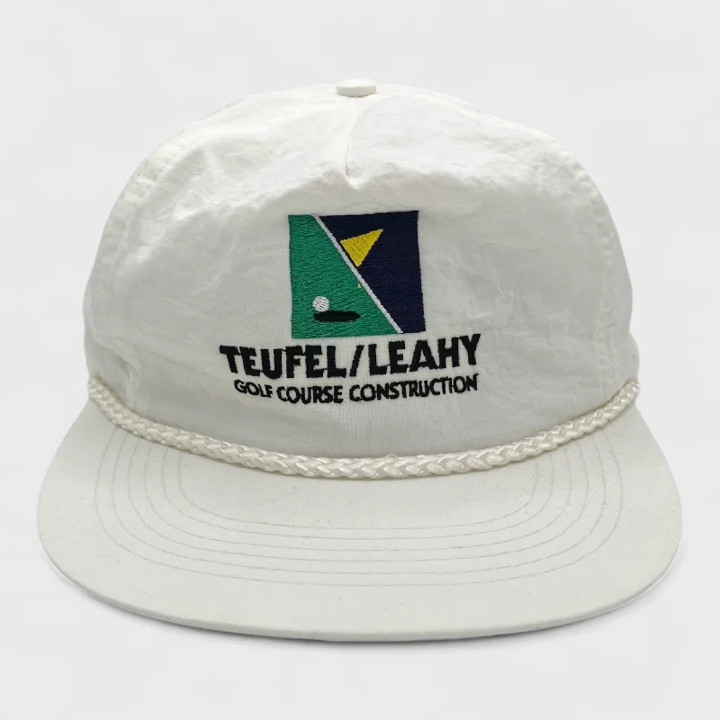 Outdoor Camping Hat for Trail Adventures-Vintage Teufel/Leahy Golf Course Construction Snapback Hat