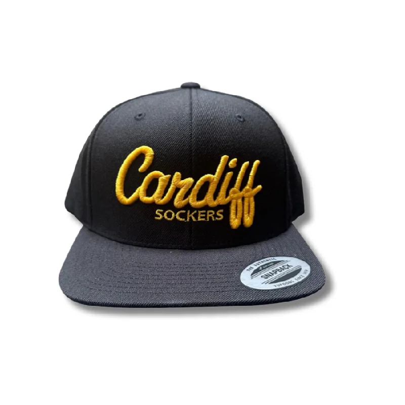 Comfortable Adjustable Hat for Outdoor Activities-CARDIFF SNAPBACK HAT (BLACK)