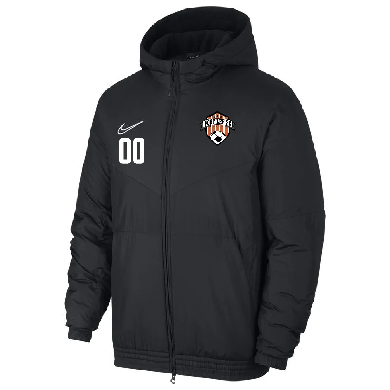 Trendy Hooded Jacket for Casual Fashion-Fort Lee Fan Store Nike Academy 19 SDF Winter Jacket - Black